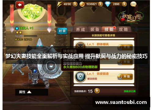 梦幻夫妻技能全面解析与实战应用 提升默契与战力的秘密技巧